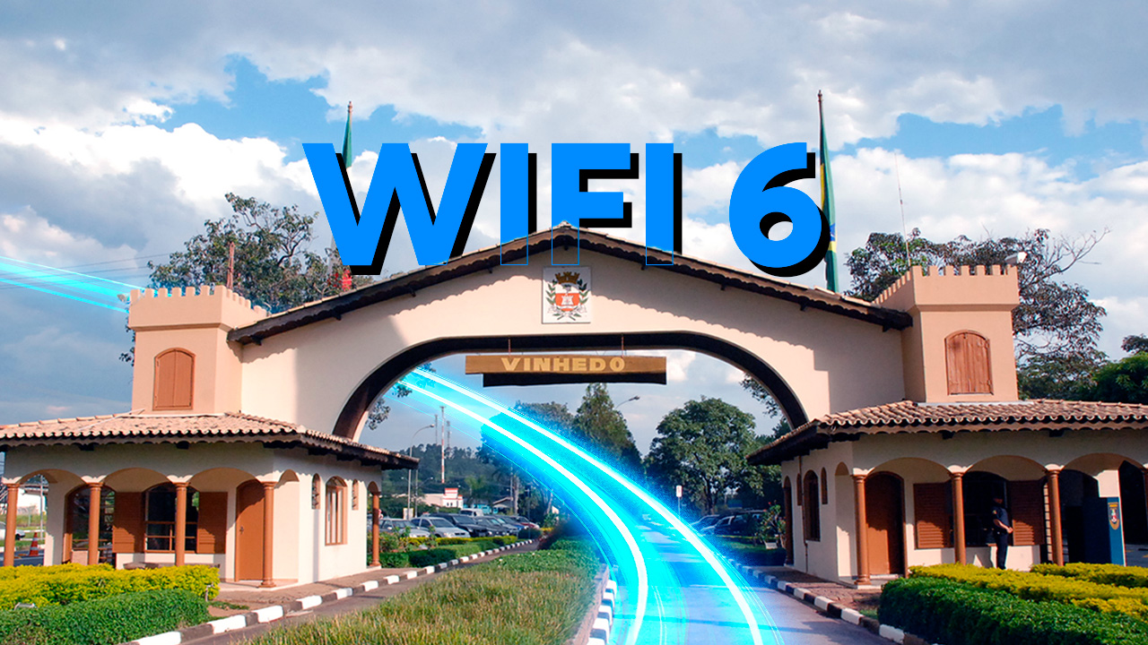 Roteador moderno de última geração emitindo sinal de alta velocidade com tecnologia Wi-Fi 6 em Vinhedo instalado pela ViaFibra.